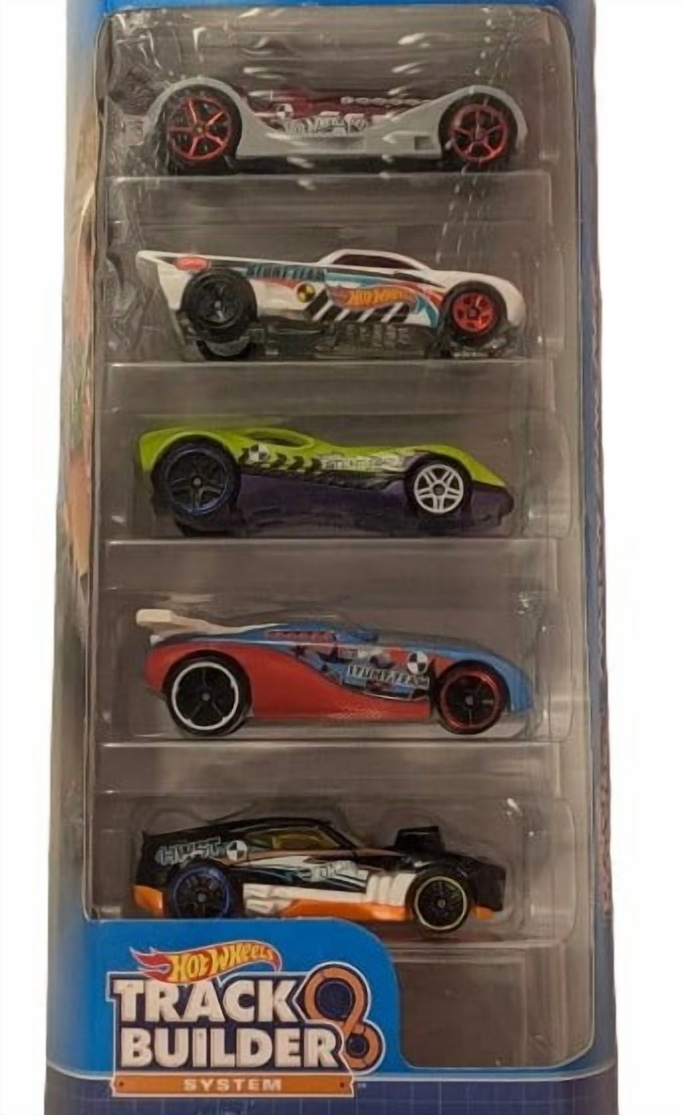 HW Hot Wheels 2019 Track Builder System Car - Pack of 5 Car
