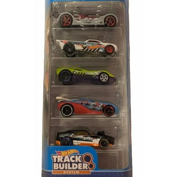 HW Hot Wheels 2019 Track Builder System Car - Pack of 5 Car