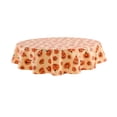 thumbnail image 1 of Way To Celebrate Halloween PEVA Tablecloth, Indoor & Outdoor Table 70" Round - Pumpkin Toss, 1 of 9