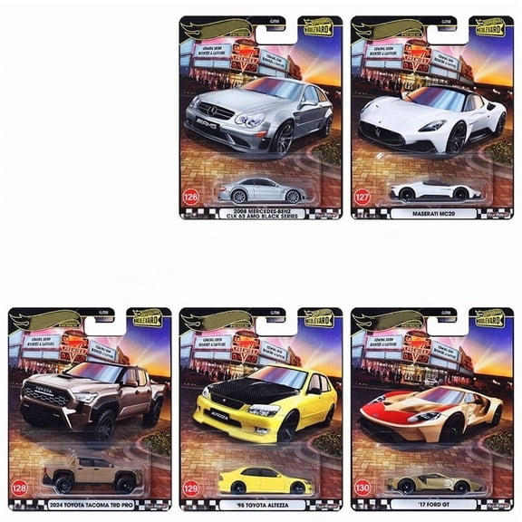 HW Premium 2025 Boulevard #126-130 Set of 5 Cars GJT68
