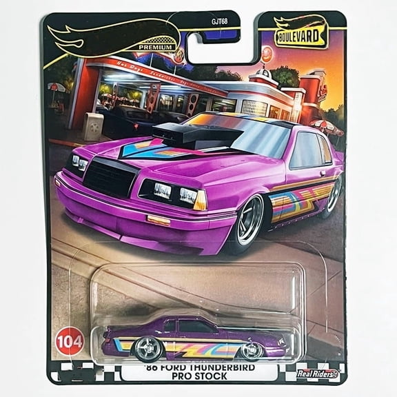 HW Premium Boulevard #104 86 Ford Thunderbird Pro Stock GJT68