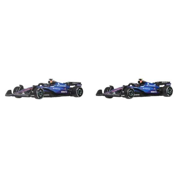 Hot Wheels Premium Formula 1 Atlassian Williams Racing 2-Pack of 1:64 Scale Racecars: Sainz & Albon