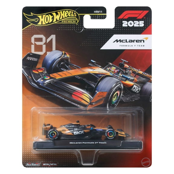 Hot Wheels 1:64 Scale Premium Die-Cast Formula 1 Collectible Toy Race Car (Styles May Vary)