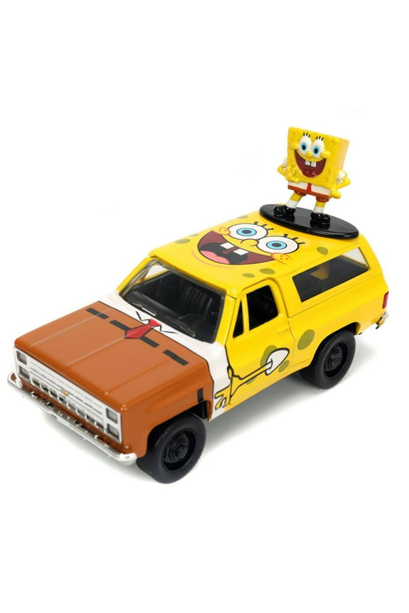 HW Ride 1980 Chevy Blazer K5 1:32 Vehicle  SpongeBob Fig