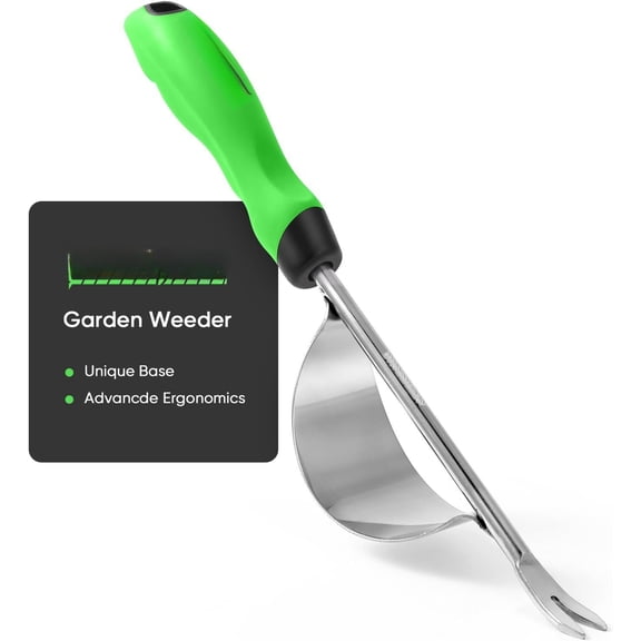 HW1 Hand Weeder Tool, Weed Puller Tool with  Handle for Garden - Durable  Lever Design Dandelion Weeder Tool with V-Shaped Forks for Easy Weed Removal - in  Box