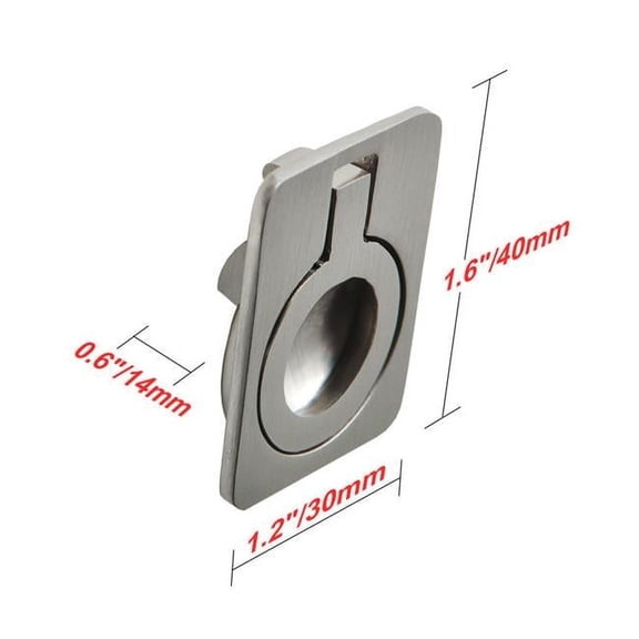 HW299PLBN021 Kent Drop Ring Cabinet Pull, 1.6 in., Brushed Nickel - Pack of 10