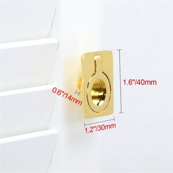 HW299PLGD021 Kent Drop Ring Cabinet Pull, 1.6 in., Polished Gold - Pack of 25