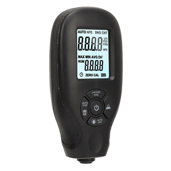 HW300 Automotive Paint Coating Thickness Gauge Black - Precise Paint Depth Meter for Car Inspection, 0-2000UM Range, LCD Display