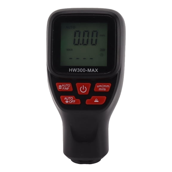 HW300-MAX Portable Digital Paint Thickness Meter Gauge, 0-2000UM Range, Auto Power Off for Car Coating Measurement (Black)