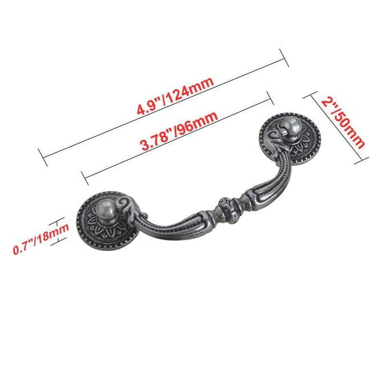 HW312PLAI011 Tipton Drop Cabinet Pull, 3.78 in. Center to Center, Antique Iron - Pack of 5