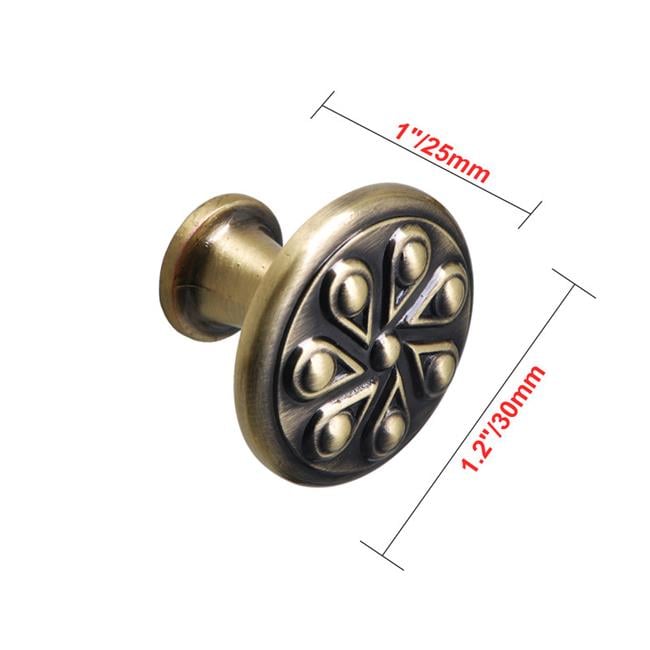 HW329PLAB021 Ciel Cabinet Knob, 1.2 in. Dia., Antique Brass - Pack of 25