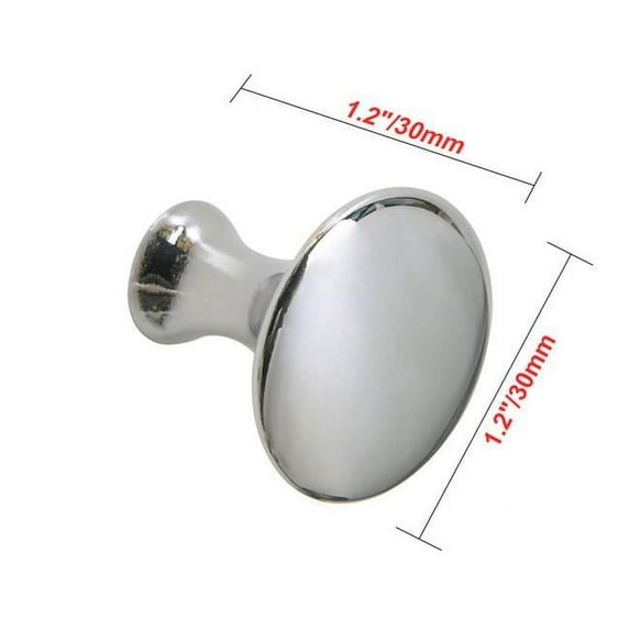 HW334PLCH021 Charlton Cabinet Knob, 1.2 in. Dia., Polished Chrome - Pack of 5