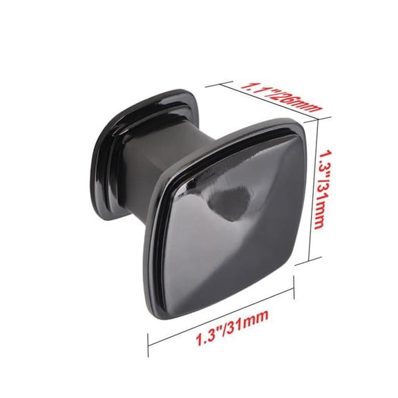 HW341PLGM021 Merle Deco Square Cabinet Knob, 1.3 in., Weathered Nickel - Pack of 5