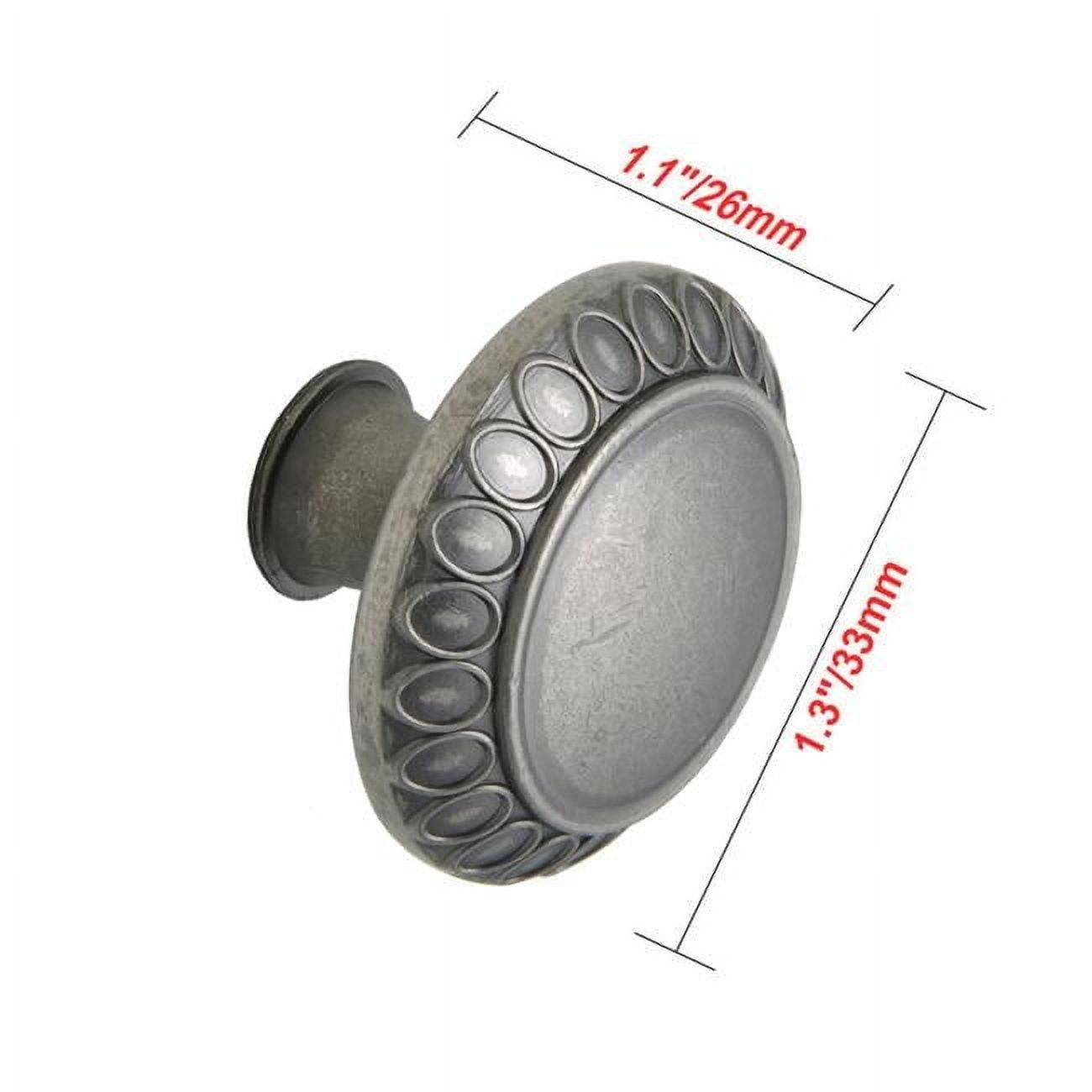 HW345PLPT011 Barnet Cabinet Knob, 1.3 in. Dia., Pewter - Pack of 10