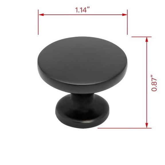 HW358BK Emme Black Ring Cabinet Pull, 1.14 in. Dia. - Pack of 25