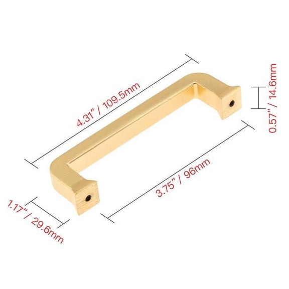 HW400BB Zinc Cabinet Pull, 3.75 in. Center to Center, Brushed Brass - Pack of 25
