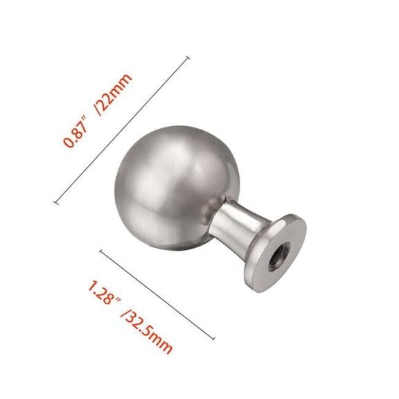HW412BN 0.87 in. Zinc Cabinet Knob, Brushed Nickel - Pack of 10