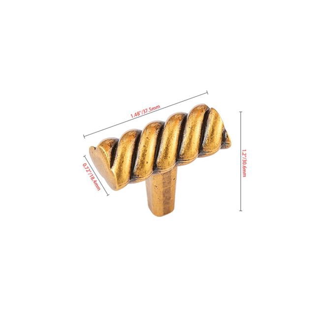 HW439EB 1.48 in. Cabinet Knob, Antique European Brass - Pack of 10