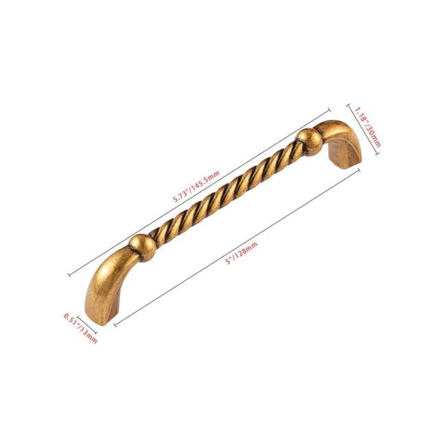 HW441EB Cabinet Pull, 5 in. Center to Center, Antique European Brass - Pack of 5