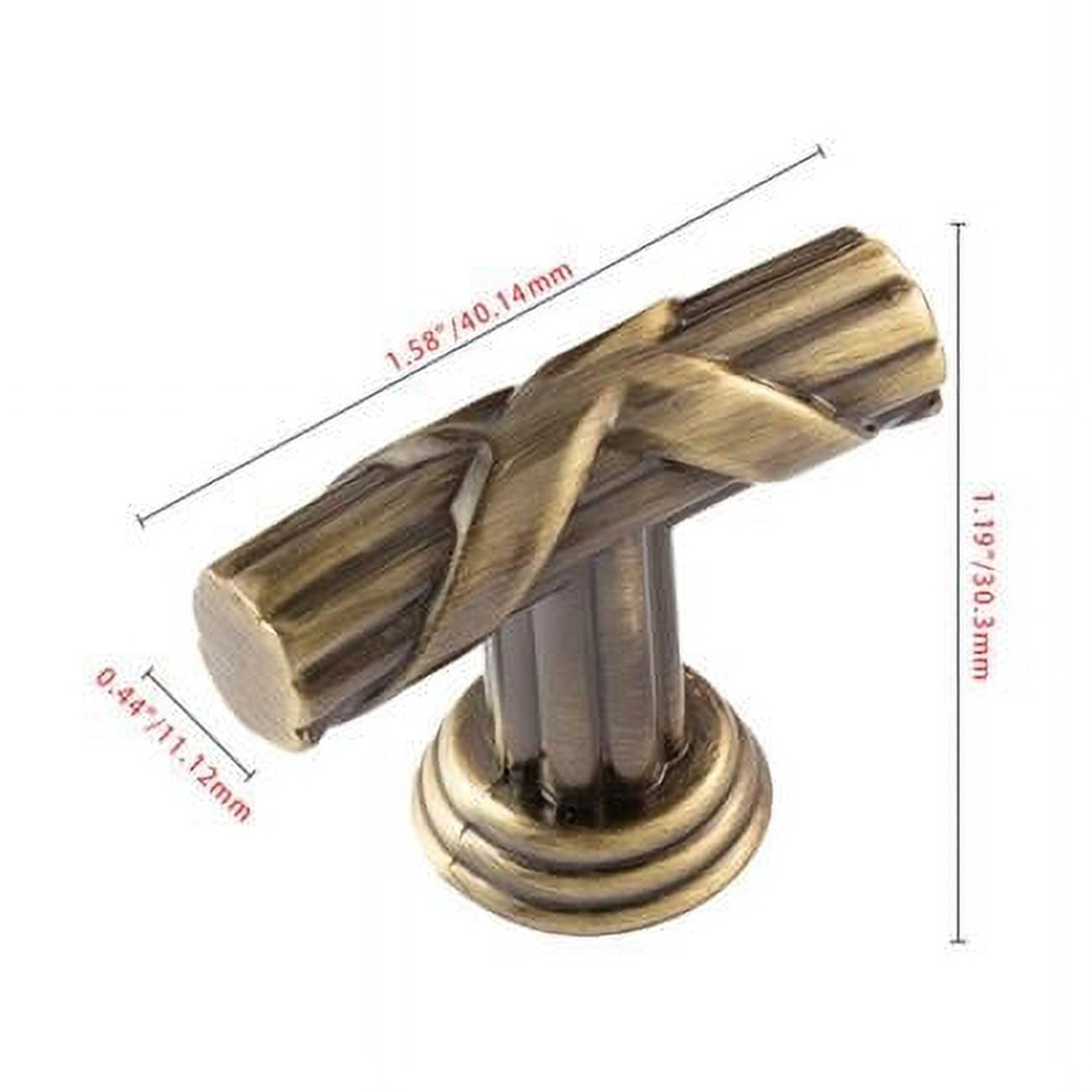 HW442AB 1.58 in. Cabinet Knob, Antique Brass - Pack of 25