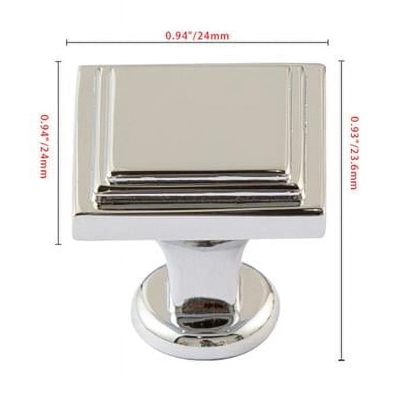 HW446SS 0.94 in. Cabinet Knob, Polished Chrome - Pack of 5