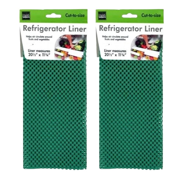 (HW833-2) Cushioned Refrigerator Clean Refrigerator Glass Shelves Liner Mats 2 Pack-