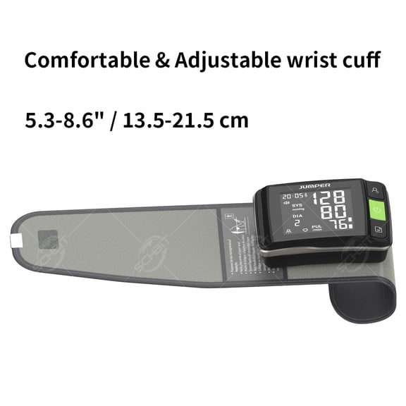 HWA11 Wrist Blood Pressure Monitor, Automatic Digital BP Machine, Large LCD Display, 2 Users 199 Memory, Irregular Heartbeat Detection, Adjustable 5.3-8.6 Inch Wrist Cuff for Home Travel