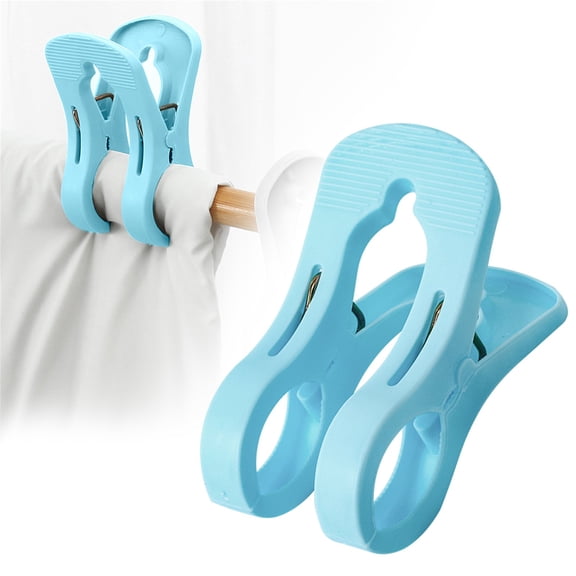 HWHCGZ 1 Pack Beach Towel Clip for Beach Chairs,Beach Chair Clips,Towel Clips Strong Grip (Blue)