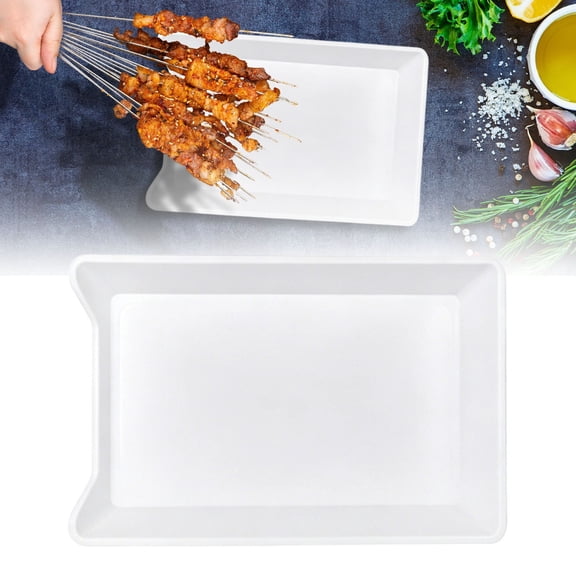 HWHCGZ 1 Pack Plastic Fast Food Tray, 9.25 x 6.81 Inch Plastic Cafeteria Trays with Textured Surface, Rectangular Fast Food Serving Trays for Serving and Carrying Food in Restaurant Cafeteria,White