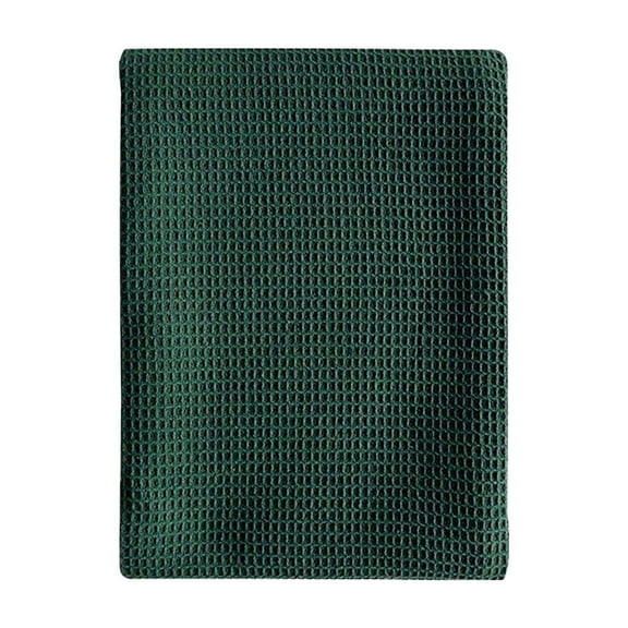 HWHCGZ 1 Pack Waffle Weave Kitchen Towels for Cleaning Drying, Washcloths Soft & Absorbent Cloth Rags, Bar Towel, Dish Cloth 17.7x25.6 inches Dark Green