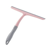 HWHCGZ 1 Pcs Silicone Shower Squeegee for Glass Doors, Car Window Squeegee, Streak-Free Mirror Cleaner Tool for Bathroom Kitchen Sink Countertop Pink