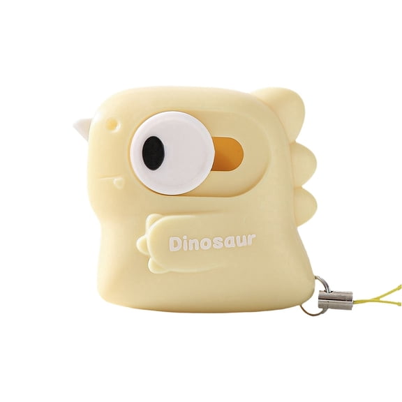 HWHCGZ 1 Pieces Cute Dinosaur Magnetic Box Cutter,Retractable Utility With Magnet & Lanyard Hole for Safe and Efficient Box Opening, Cardboard Cutting,Yellow