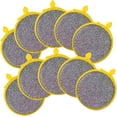 thumbnail image 1 of HWHCGZ 10 Pack Double-Sided Dishwashing Sponges Non-Scratch Kitchen Scrubber Round Cleaning Pads for Dishes Sturdy Dish for Kitchen Use,Yellow,2.5cm, 1 of 9