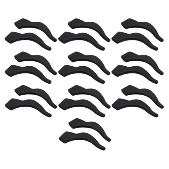 HWHCGZ 10 Pairs eye glasses ear grippers Anti-slip Holder, Silicone Ear Hook, glasses ear grip Sleeve Retainer for Sports Glasses, Sunglasses Reading glass,Black