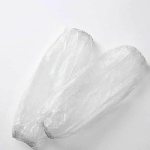 HWHCGZ 100 PCS Protective Waterproof Plastic Arm Cover Disposable Fisposable 15.3*3.5 inches Clear