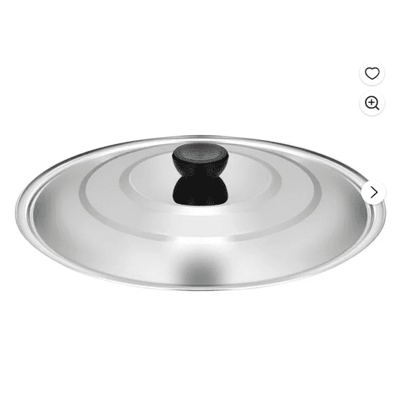 HWHCGZ 11.8 Inch Stainless Steel Pot Cover with Knob Multi-function Household Lid for Woks Pans More Round Design for Various Cooking Needs Comfortable Grip Lightweight Kitchen Accessory Silver