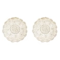 thumbnail image 1 of HWHCGZ 12 Inch Hand Crochet Lace Doilies, Handmade Vintage Round Lace Doilies Placemats Snowflake Mini Doilies for Table Decoration Beige (2PCS), 1 of 6
