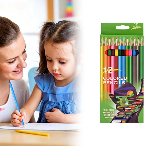 HWHCGZ 12Pcs Colored Pencils, Coloring Pencils Set Drawing Pencils for Sketch, Woodcase Lead Arts, for Coloring Books