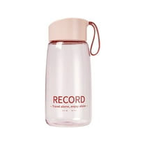HWHCGZ Plastic Tea Bottle 380ml Drinking Bottle, Leak Proof Lid,Wide Opening,Portable Water Bottle for School, Office, Car & Home,as a gift, etc Pink