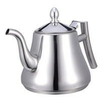 HWHCGZ 1L Stainless Steel Tea Kettle, Whistling Teakettle Pot Stovetop Coffee Electric Stove Top Hot Water Teapot Pour Over Strainer Anti Scalding Handle Camping Home Kitchen Silver