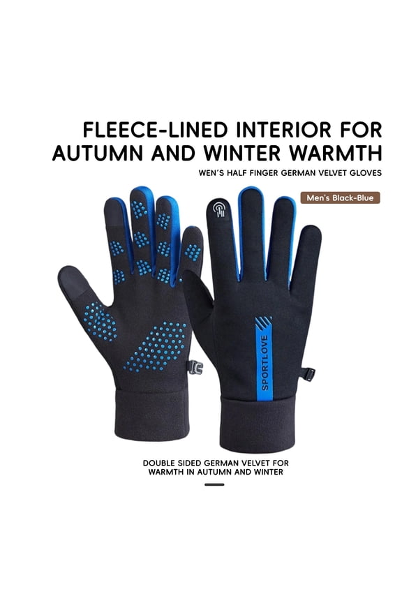 1Pair Winter Gloves Waterproof Windproof for Mens Women, Thermal Warm for Cold Weather, for Running Driving Snowboarding Fishing Outdoor,Sky Blue