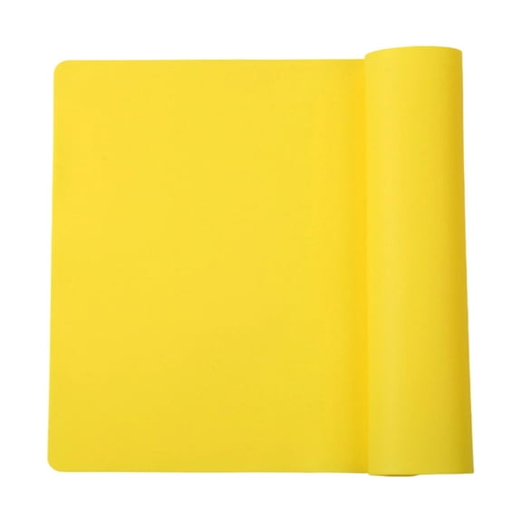 HWHCGZ 1Pc 11.8x15.7 Inches Silicone Mats for Kitchen Counter Mat Heat Mat Silicone Craft Mat Silicone Placemat,Yellow