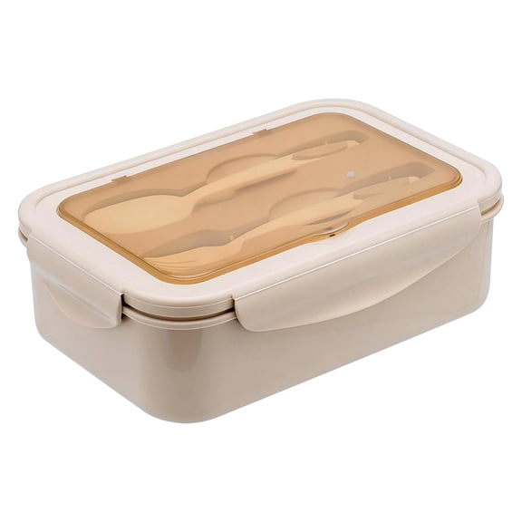 HWHCGZ 1Pc Bento Lunch Box Adult Bento Box,Fresh Keeping Lunch Portable Sealed And Leak Proof Dishwasher & Freezer Safe, BPA-Free, Odor Resistant 21.5*14*7cm,Khaki