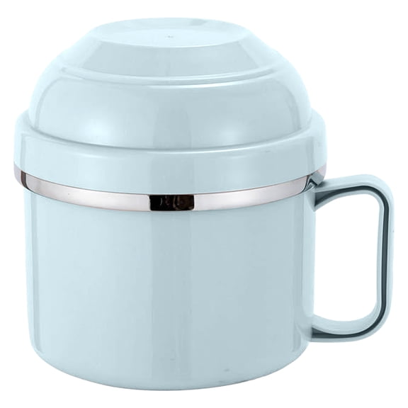 HWHCGZ 1Pc Soup Mugs with Lids,Microwavable Noodle Cooker for Dorm Essentials.Easy-Grip Design, for Soup Oatmeal Gumbo Salad Rice Cereal & More - BPA-Free,Blue