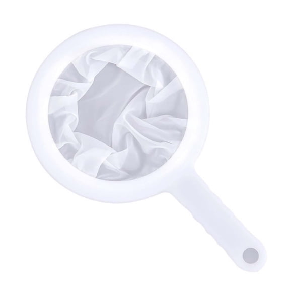 HWHCGZ 1Pc Ultra-Fine Nylon Mesh Strainer Food Yogurt Mesh Sieve Plastic Mesh Colander with Handle Mini Brine Shrimp Separation Net for Filtering Juice Juice Milk Honey,White,300 Mesh