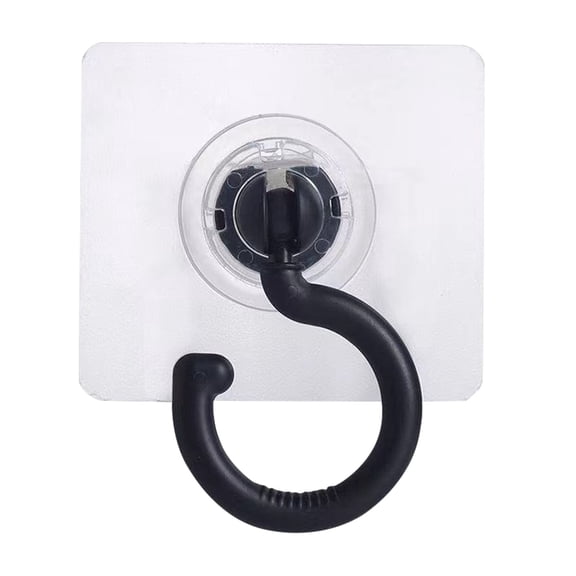 HWHCGZ 1Pcs 360°Rotating Self Adhesive Ceiling Hooks Wall Sticky Hook Plastic Gainsboro Utility Rotatable Heavy Duty Swivel Hook Hangers for Kitchen Bathroom Home and Office Hanging Key Coat Towel