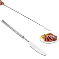 thumbnail image 1 of HWHCGZ 1Pcs Extendable Knife, 8.7 to 25.4 Inch Long Handle Knife, Telescopic BBQ Knife, Fruit Dessert Knife Long Handle Cutlery Stainless Steel Tableware Knife*1, 1 of 4