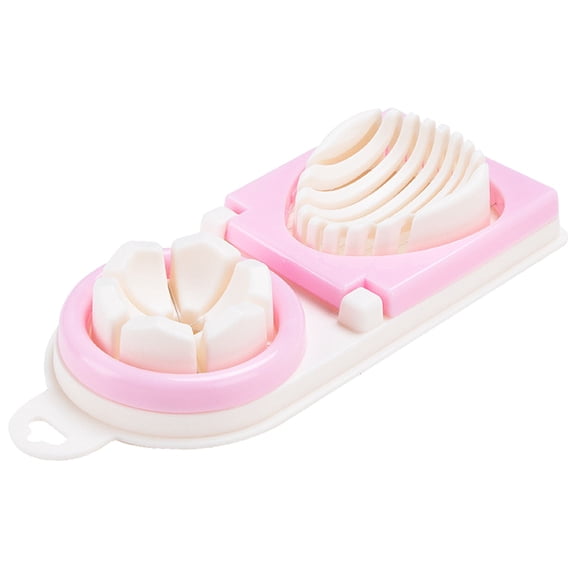 HWHCGZ 1Pc Multifunction Egg Cutter with Stainless Steel Wires Hard Boiled Egg Slicer,Kitchen Gadget for Fruit and Vegetable Cutting 8 x 3.46 Inch,Pink