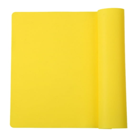 HWHCGZ 1Pcs Silicone Mats for Kitchen Counter,Large Countertop Protector Mat Nonskid Heat Resistant Desk Saver Pad, Multipurpose Mat 11.81*15.7 Inches Yellow