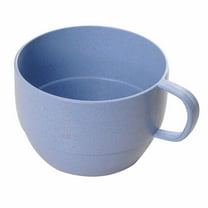 HWHCGZ 1Pcs Wheat Biodegradable Plastic Cup Mug For Water Coffee Milk Juice Tea Drinking Cup Plastic Tea Cup 2.75*2.75in Blue